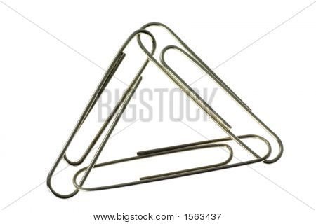 Three Paper Clips Interlinked