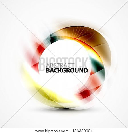 Shiny blurred cicrle template with space for text