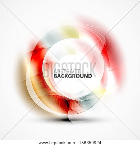 Shiny blurred cicrle template with space for text