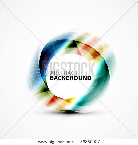 Shiny blurred cicrle template with space for text