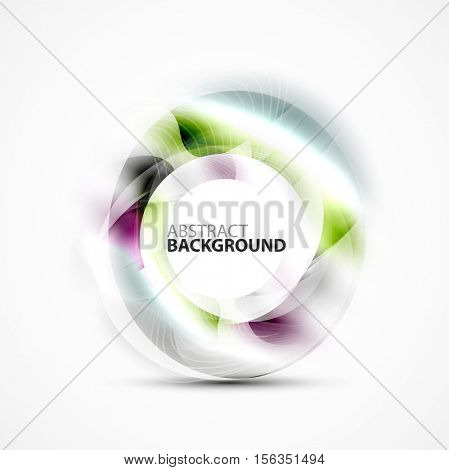 Shiny blurred cicrle template with space for text