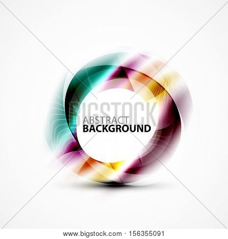 Shiny blurred cicrle template with space for text