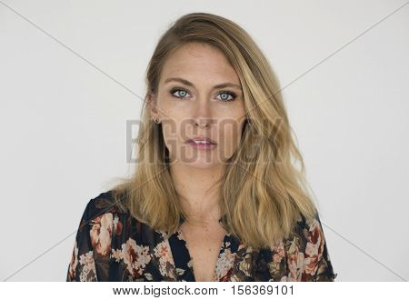 Caucasian Woman Studio Pose Concept