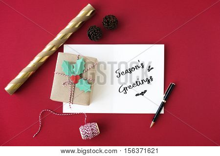 Merry Christmas and Happy New Year Family Holiday Festival Concept