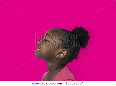 Girl Cheerful Studio Portrait Concept