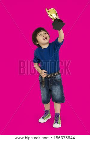 Boy Award Reward Playful Kid Little Won Concept