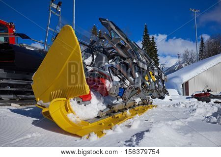 Ratrack on a skiing slope