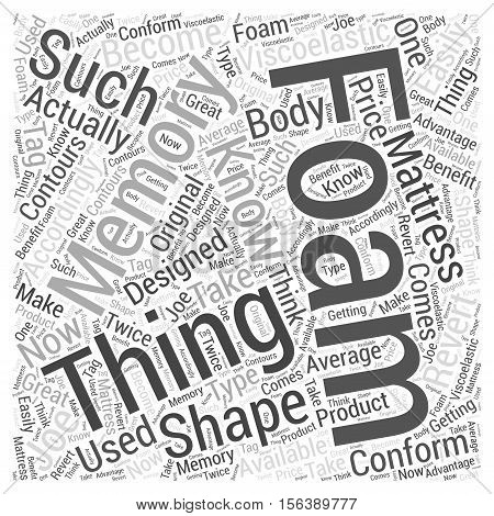 Things Youd Like to Know about Memory Foam Mattress word cloud concept