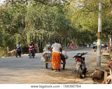 People On Street In Yangon, Myanmar