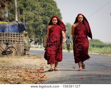 People On Street In Yangon, Myanmar