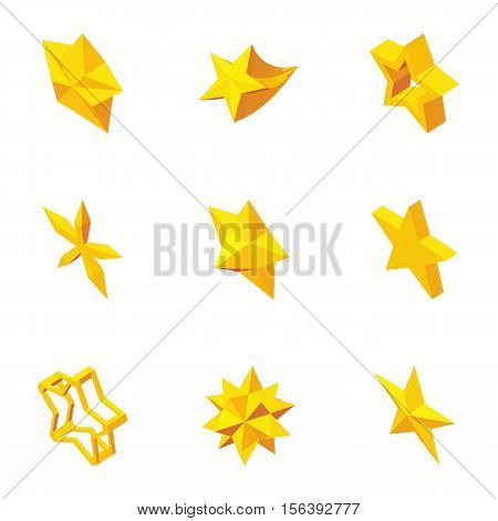 Kind of stars icons set. Cartoon illustration of 9 kind of stars vector icons for web