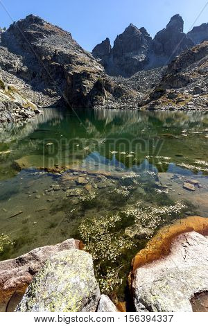 Panorama of The Scary lake and Kupens peaks, Rila Mountain, Bulgaria