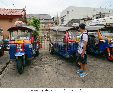 Tuk Tuk (taxi) On Street In Bangkok, Thailand