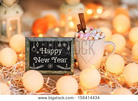 Happy New Year background 2017.Winter holiday concept