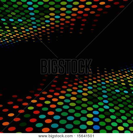 Fond demi-teinte colorées de style Disco avec espace copie noir.