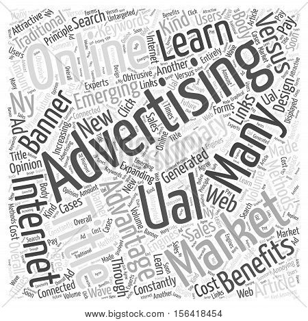 What is Textual Advertising word cloud concept text background