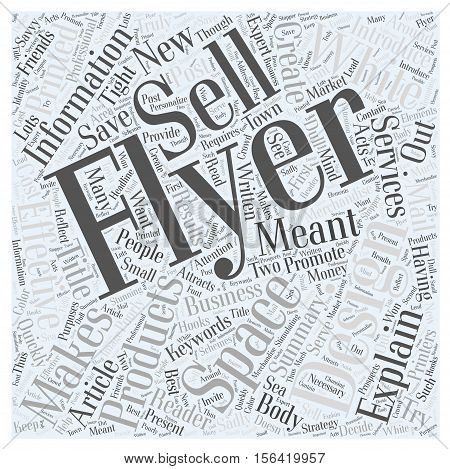 What Makes an Effective Flyer word cloud concept text background