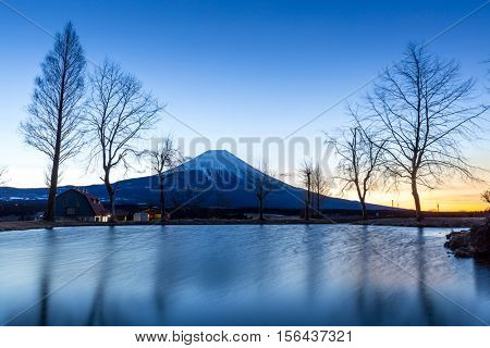 Mount Fuji Fujisan mountain with sunrise Japan