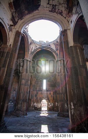 Color image of a church in Ani Turkey. Ani used to be the capital of the Bagratid Armenian kingdom between 961 and 1045.