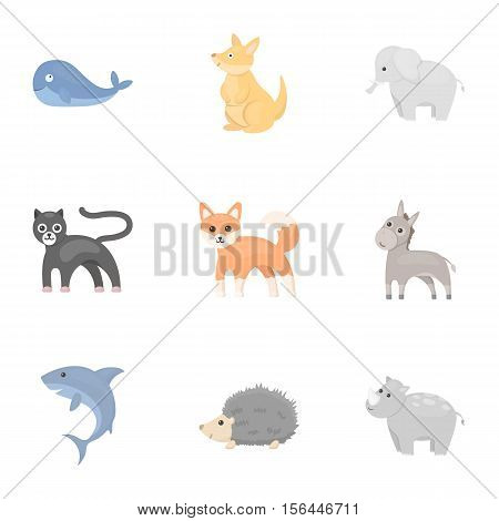 Animals set icons in cartoon style. Big collection of animals vector symbol stock