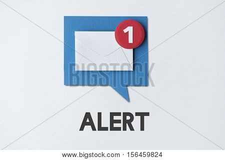 Email Alert Popup Reminder Concept