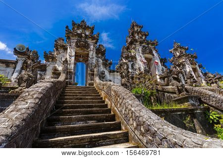 Lempuyang temple - Bali Island Indonesia - travel and architecture background