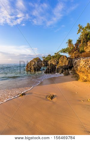 Padang Padang Beach in Bali Indonesia - nature vacation background