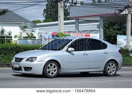CHIANG MAI THAILAND - OCTOBER 9 2016: Private car Proton Persona. Photo at road no.121 about 8 km from downtown Chiangmai thailand.