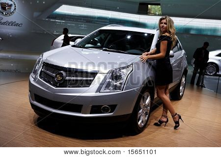 Paříž, Francie - 30. září: Cadillac SRX na Paris Motor Show v září 30, 2010 v Paříži