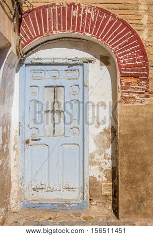Colorful Door Of An Old House In Daroca
