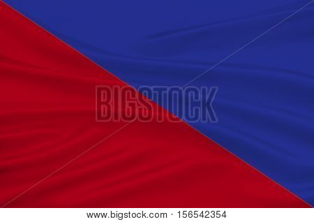 Flag of Campobasso is a city and comune in central-southern Italy. 3d illustration