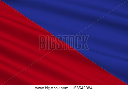 Flag of Campobasso is a city and commune in central-southern Italy. 3d illustration