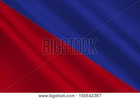 Flag of Campobasso is a city and comune in central-southern Italy. 3d illustration