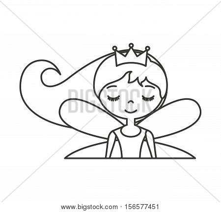 cute Fairy Godmother character vector illustration design