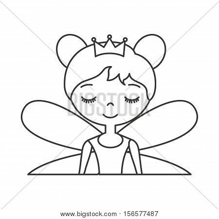 cute Fairy Godmother character vector illustration design