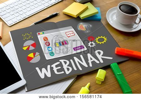 Webinar Online  E-learning  Web Webcast Technology Collaborative To Webinar