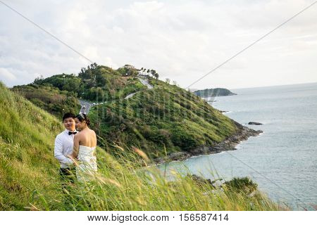 Take photo as  prewedding shot at popular place.