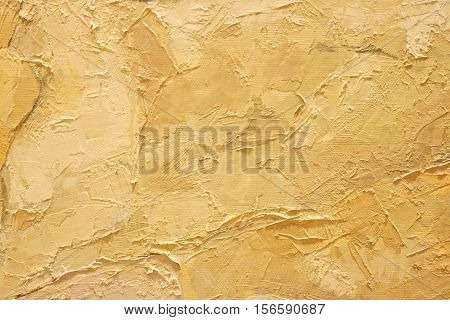 Oil Painting close up texture pallete knife storkes of brown yellow  gray and white color