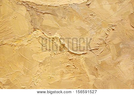 Oil Painting close up texture pallete knife storkes of brown yellow  gray and white color