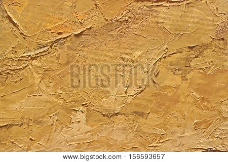 Oil Painting close up texture pallete knife storkes of warm brown yellow   and white color