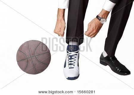 Businessman And Some Basketball Stuff