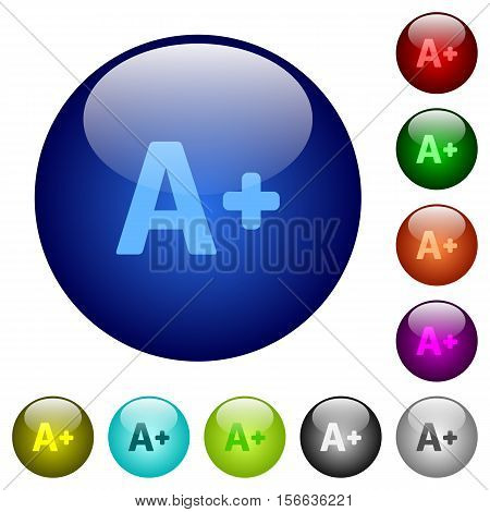 Increase font size icons on round color glass buttons