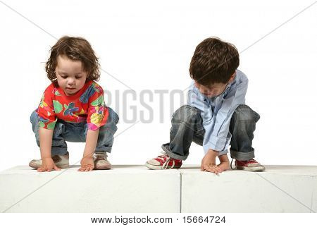 Porträt von Bruder und Schwester