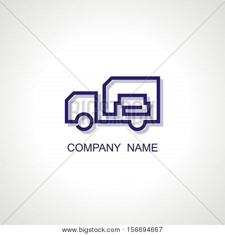 Vector logo for shipping company. Modern Icon and sign design. Vector Illustration.
