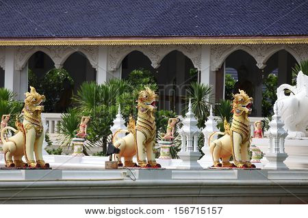 Sculpture architecture and symbols of Buddhism Thailand South East Asia