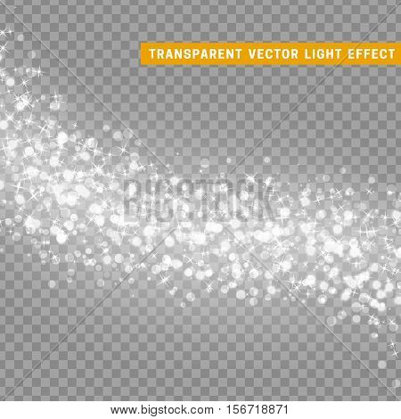 light effect gray with silver texture glowing. Glitter particles shining stars. Christmas background Bright design element. Xmas decoration luxury greeting card