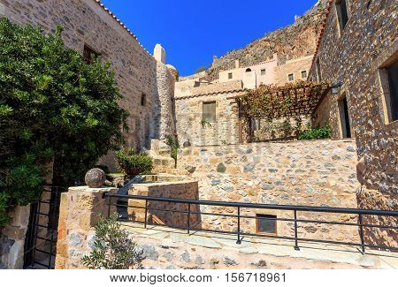 Monemvasia the medieval town in Peloponnese, Greece