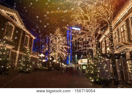 Christmas selebrations in Sweden at december night