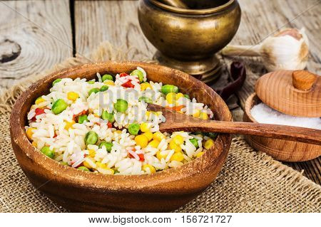 Risotto with Vegetables Hawaiian Mix Studio Photo