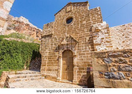 Monemvasia the medieval town in Peloponnese, Greece